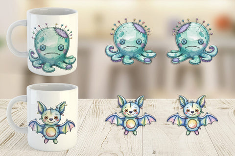 Mug Wrap Creepy Cute Pastel Halloween Sublimation artnoy 
