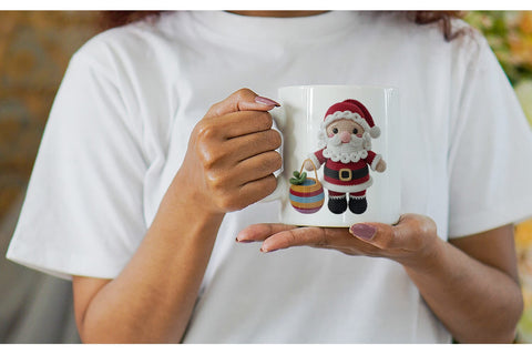 Mug Wrap Crochet Christmas Sublimation artnoy 