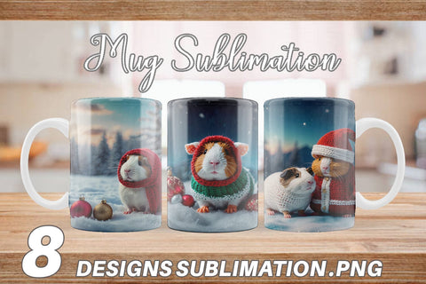 Mug Wrap Crochet Guinea Pig Sublimation artnoy 