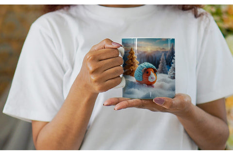 Mug Wrap Crochet Guinea Pig Sublimation artnoy 