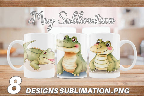 Mug Wrap Crocodile Wildlife Sublimation artnoy 