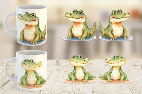 Mug Wrap Crocodile Wildlife Sublimation artnoy 