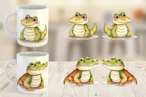 Mug Wrap Crocodile Wildlife Sublimation artnoy 