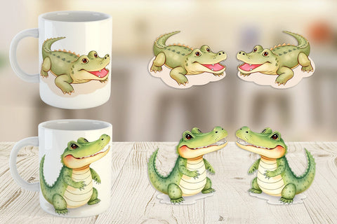 Mug Wrap Crocodile Wildlife Sublimation artnoy 