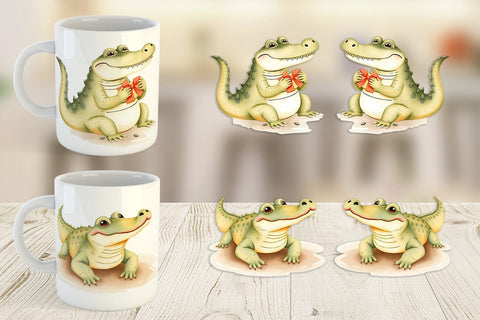Mug Wrap Crocodile Wildlife Sublimation artnoy 