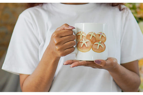 Mug Wrap Cross Buns Sublimation artnoy 