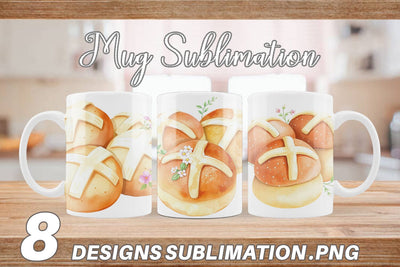 Mug Wrap Cross Buns Sublimation artnoy 