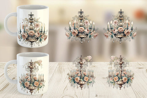 Mug Wrap Crystal Chandelier Sublimation artnoy 