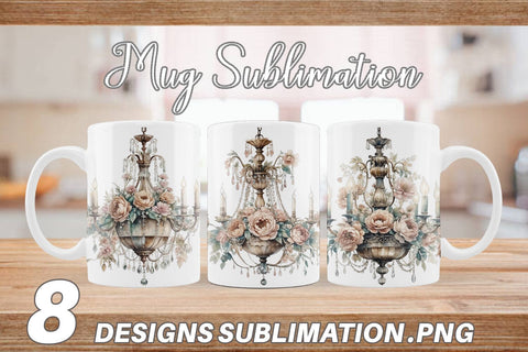 Mug Wrap Crystal Chandelier Sublimation artnoy 