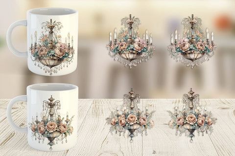 Mug Wrap Crystal Chandelier Sublimation artnoy 