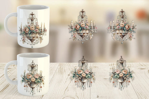 Mug Wrap Crystal Chandelier Sublimation artnoy 