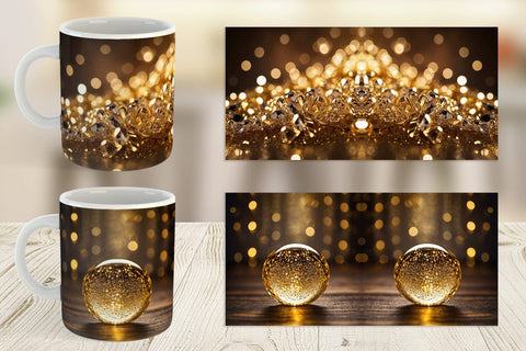 Mug Wrap Crystal Gold Sublimation artnoy 