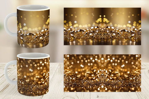 Mug Wrap Crystal Gold Sublimation artnoy 
