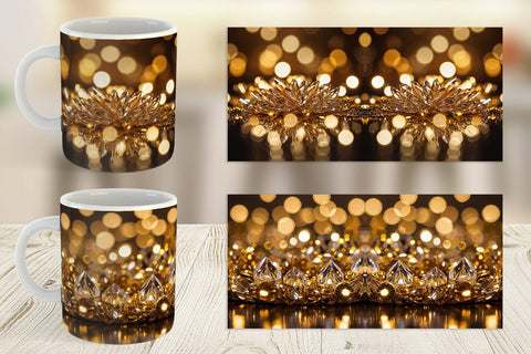 Mug Wrap Crystal Gold Sublimation artnoy 