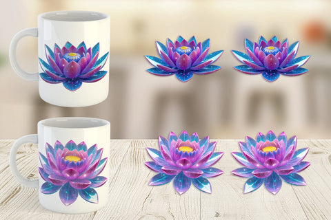 Mug Wrap Crystal Lotus Sublimation artnoy 