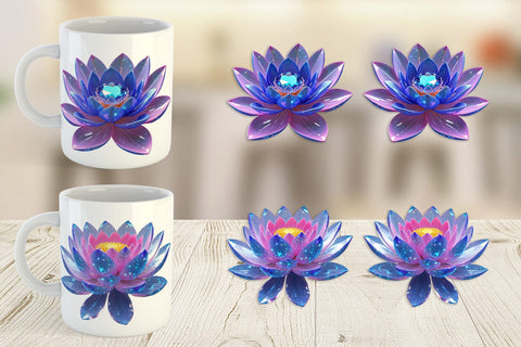 Mug Wrap Crystal Lotus Sublimation artnoy 
