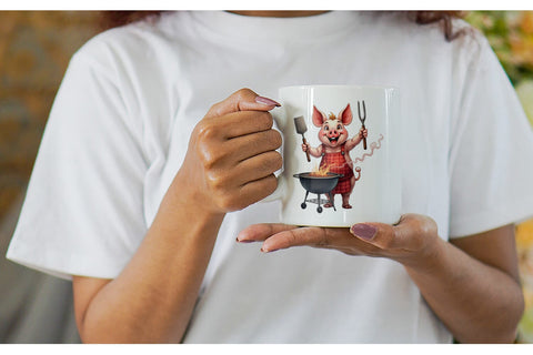 Mug Wrap Culinary Cuties Professional Animal Chefs Sublimation artnoy 