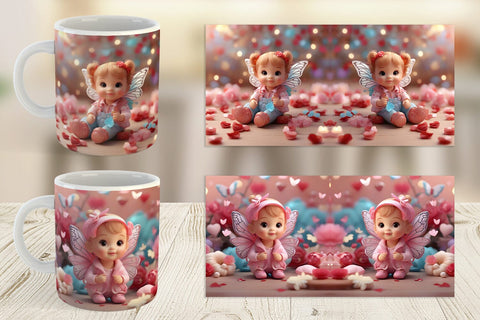 Mug Wrap Cute Baby Butterfly Sublimation artnoy 