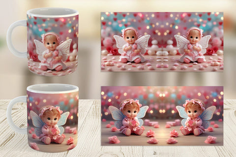 Mug Wrap Cute Baby Butterfly Sublimation artnoy 