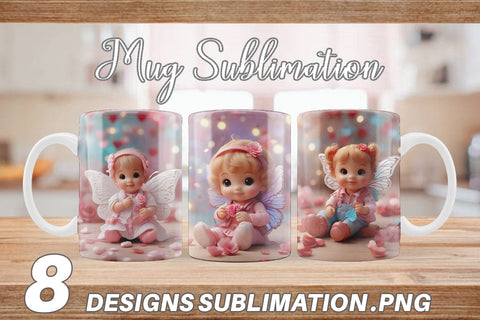 Mug Wrap Cute Baby Butterfly Sublimation artnoy 