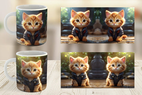 Mug Wrap Cute Baby Cat Sublimation artnoy 