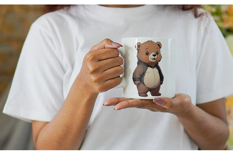 Mug Wrap Cute Bear Sublimation artnoy 