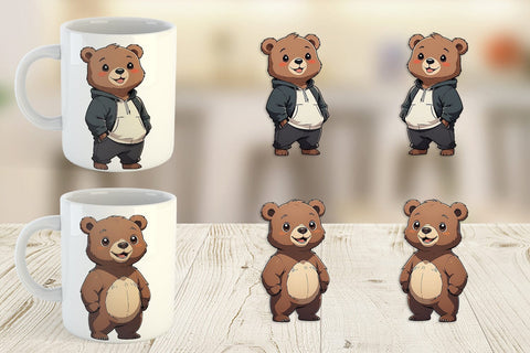Mug Wrap Cute Bear Sublimation artnoy 