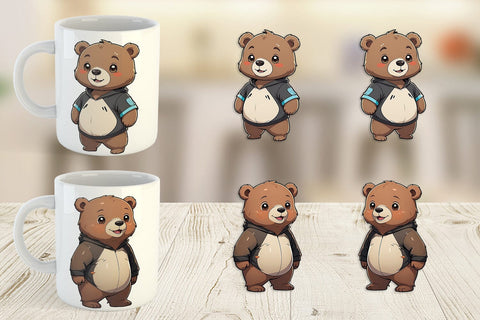 Mug Wrap Cute Bear Sublimation artnoy 
