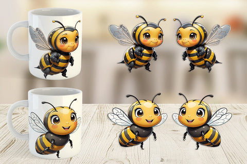 Mug Wrap Cute Bee Sublimation artnoy 