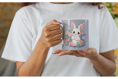 Mug Wrap Cute Bunny Illustration Sublimation artnoy 