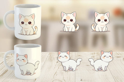 Mug Wrap Cute Cartoon Cat Sublimation artnoy 