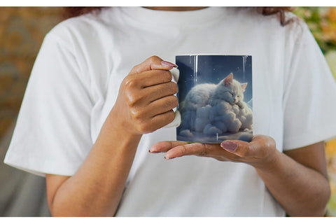 Mug Wrap Cute Cat Sleeping Sublimation artnoy 