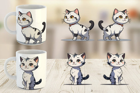 Mug Wrap Cute Cat Sublimation artnoy 