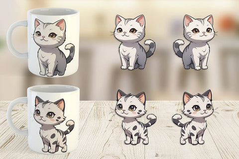 Mug Wrap Cute Cat Sublimation artnoy 