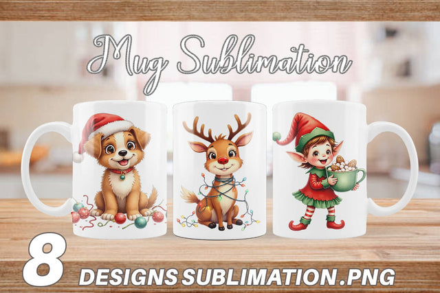 Mug Wrap Cute Christmas Crew Sublimation artnoy 