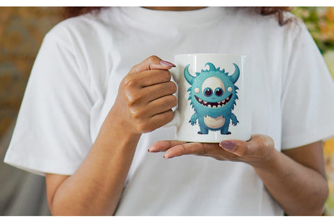 Mug Wrap Cute Classic Monster Sublimation artnoy 