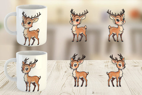 Mug Wrap Cute Deer Sublimation artnoy 