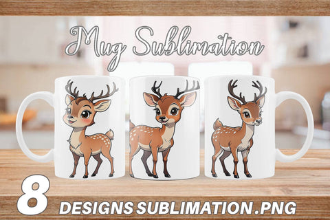 Mug Wrap Cute Deer Sublimation artnoy 