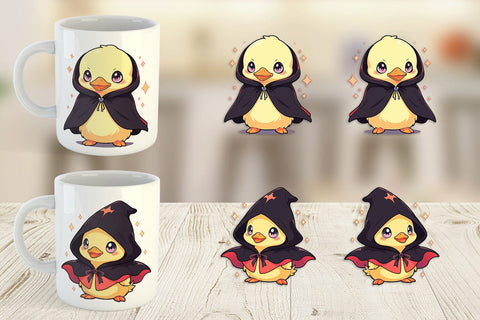 Mug Wrap Cute Duck Halloween Sublimation artnoy 