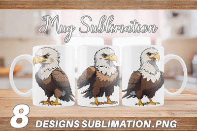 Mug Wrap Cute Eagle Sublimation artnoy 