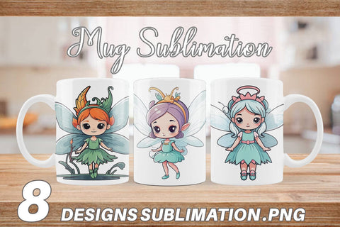 Mug Wrap Cute Fairy Sublimation artnoy 