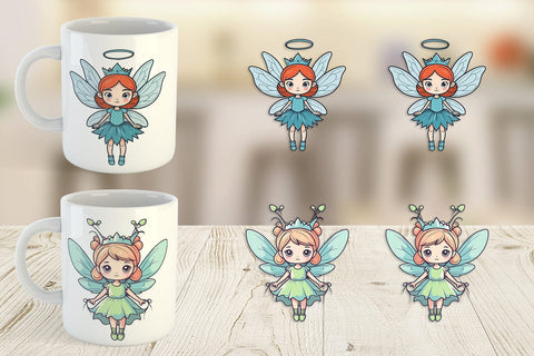 Mug Wrap Cute Fairy Sublimation artnoy 