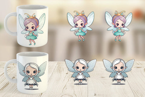 Mug Wrap Cute Fairy Sublimation artnoy 