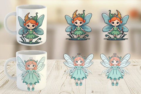 Mug Wrap Cute Fairy Sublimation artnoy 