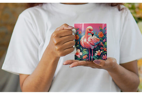 Mug Wrap Cute Flamingo Sublimation artnoy 