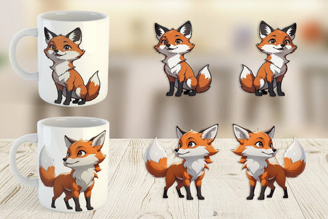Mug Wrap Cute Fox Sublimation artnoy 
