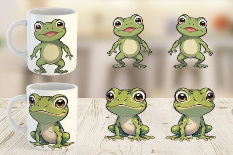 Mug Wrap Cute Frog Sublimation artnoy 