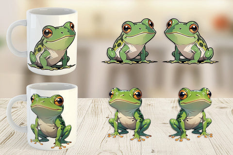 Mug Wrap Cute Frog Sublimation artnoy 