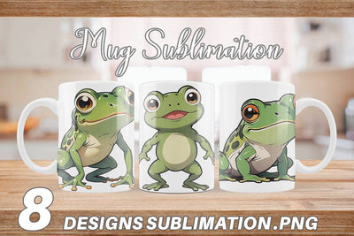 Mug Wrap Cute Frog Sublimation artnoy 
