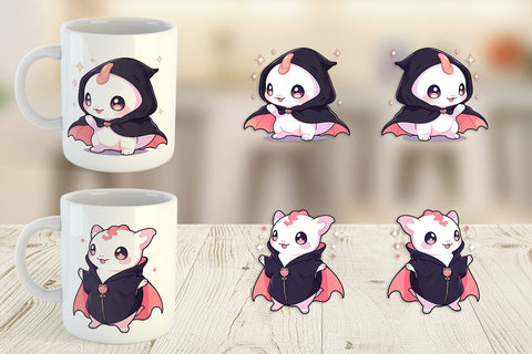 Mug Wrap Cute Gecko Halloween Sublimation artnoy 